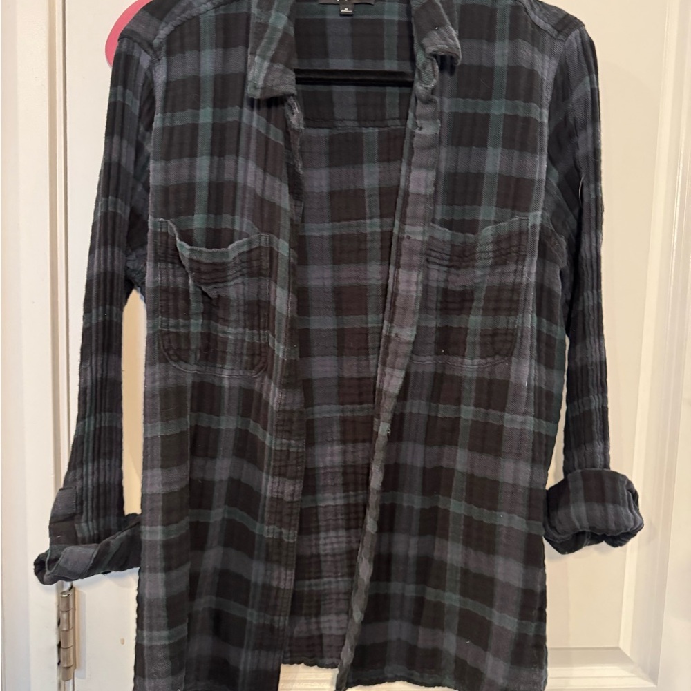 Madewell Lightspun Oversized Ex-Boyfriend Swing Shirt in Heisley Plaid - M - Picture 4 of 6